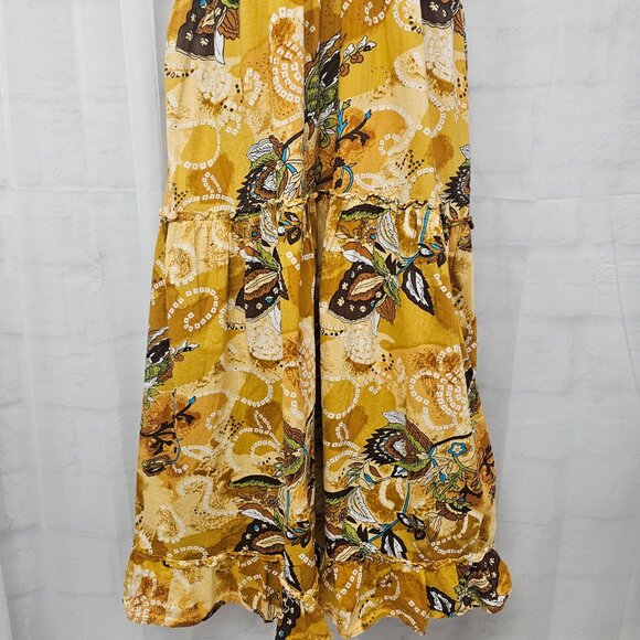 Speed Control Dress Babydoll Y2K Boho Floral Midi Tiered Sleeveless L - Picture 4 of 12